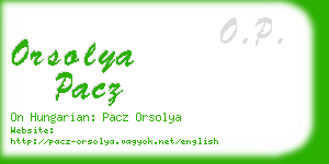 orsolya pacz business card